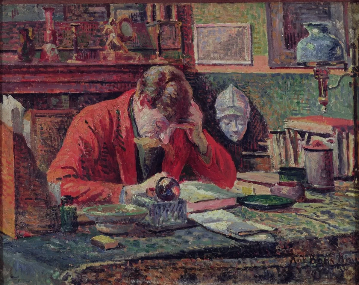 Emile Verhaeren nel suo studio, c.1897